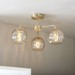 kinkiecik.pl Lampa sufitowa DIMPLE 3LT SEMI FLUSH 91968 ENDON