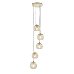 kinkiecik.pl Lampa wisząca DIMPLE 5LT PENDANT 91972 ENDON