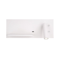 Superior W0291l Kinkiet Z Gniazdem Usb I Ładowarką Indukcyjną Biały MaxLight - zdjęcie produktu