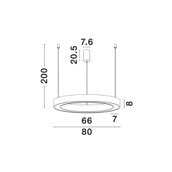 Lampa wisząca SONORA 80cm LE42810 Luces Exclusivas - zdjęcie dodatkowe 1