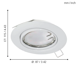 PENETO Oprawa stropowa GU10 zestaw 3 szt 94406 EGLO