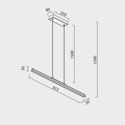 Lampa wisząca Mantra Lineal 8957MA - zdjęcie dodatkowe 1