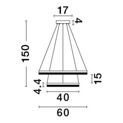 Lampa wisząca ACACIO LE43557 LUCES EXCLUSIVAS - zdjęcie dodatkowe 1