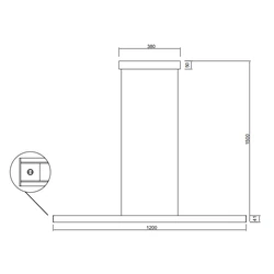 Lampa wisząca Mantra Lineal 9034MA - zdjęcie dodatkowe 1