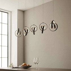 kinkiecik.pl Lampa wisząca COSMA 5LT LINEAR PENDANT 97624 ENDON