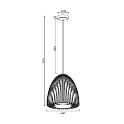 Lampa wisząca Mantra Smart 9016MA - zdjęcie dodatkowe 1