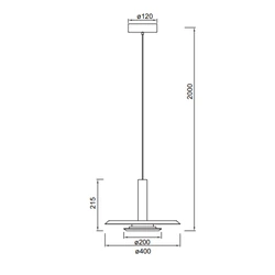 Lampa wisząca Mantra Tina 9001MA - zdjęcie dodatkowe 1