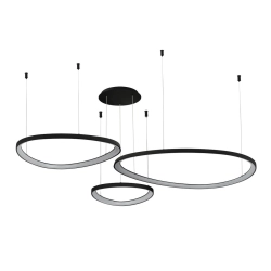 Lampa wisząca AMANDA 42+62+82 CCT SWITCH 3-STEP DIMM AZ5774 LED 170W 3000-6000K czarny AZZARDO