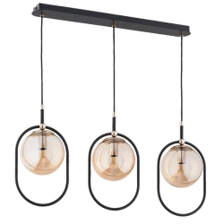Lampa wisząca AMARO CZARNA-ZŁOTA 3xE14 62472 ALFA