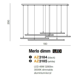 Lampa wisząca Merlo DIMM AZ3185 AZZARDO