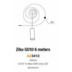 Moduł wiszący ZIKO GU10 6 AZ3412 AZZARDO