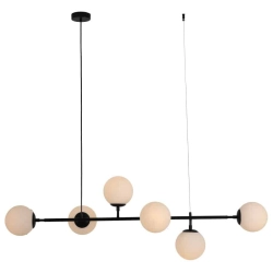 kinkiecik.pl Lampa wisząca czarna białe kulki ALISA LP-005/6P BK/WH LIGHT PRESTIGE