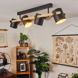 Lampa sufitowa czarna HORNWOOD 43558 EGLO - zdjęcie produktu