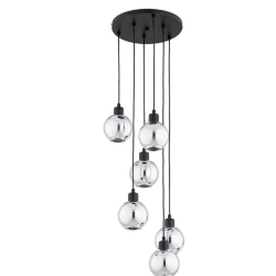 Lampa wisząca Arvene 6xE14 czarna 63417 ALFA