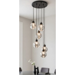 Lampa wisząca Arvene 6xE14 czarna 63417 ALFA