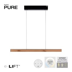 Lampa wisząca Pure E-motion Czarny/drewno 2570-79 Paul Neuhaus - zdjęcie produktu
