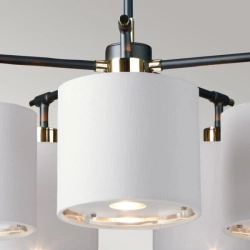 Żyrandol Balance – 5 źródeł światła – Czarny / Polerowany nikiel BALANCE5-BKPN Elstead Lighting