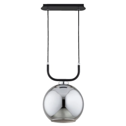 Lampa wisząca BINARY CZARNA-CHROM 1xE27 61423 ALFA