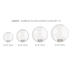 Komplet kloszy przezroczysty 10 BUBBLES GLASS SHADES SET 10 CLEAR AZ5872 AZZARDO