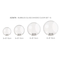 Komplet kloszy przezroczysty 15 BUBBLES GLASS SHADES SET 15 CLEAR AZ5878 AZZARDO