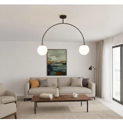 Lampa wisząca Bendo 2xE14 czarna 62514 ALFA