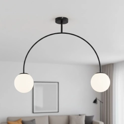 Lampa wisząca Bendo 2xE14 czarna 62514 ALFA