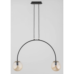 Lampa wisząca Bendo 2xE14 czarno-złota 62515 ALFA