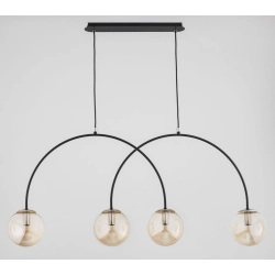 Lampa wisząca Bendo 4xE14 czarno-złota 63303 ALFA