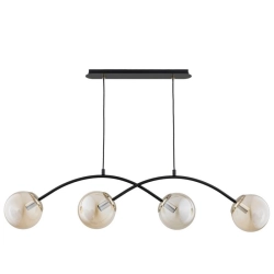 Lampa wisząca Bester 4xE14 czarny bursztyn 63402 ALFA