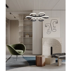 Burton - lampa wisząca LED czarny mat 1x40W 341901-30 REALITY