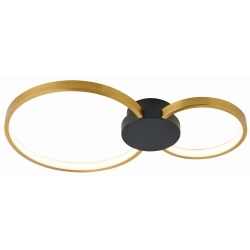Plafon Condida LED czarny mat/złoty 641102-30 REALITY