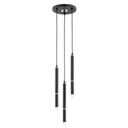 Lampa wisząca DERANY CZARNA ZŁOTA 3xG9 62398 ALFA