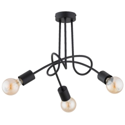 Lampa sufitowa DISEL LONG CZARNA 3xE27 62480 ALFA