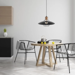 Lampa wisząca DOMINO GRAFITOWA 1xE27 61251 ALFA
