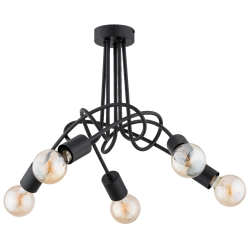 Lampa sufitowa DISEL LONG CZARNA 5xE27 63280 ALFA