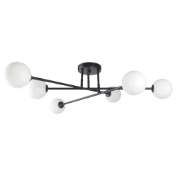 kinkiecik.pl Lampa sufitowa czarna DORADO 6 LP-002/6C BK PRESTIGE