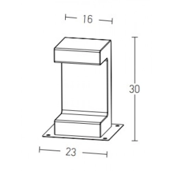 E191 OUTDOOR PILLAR LED 8W IP54 Zambelis Lights
