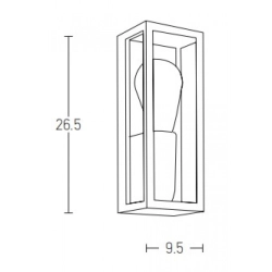 E201 OUTDOOR SCONCE 1XE27 BLACK IP65 Zambelis Lights
