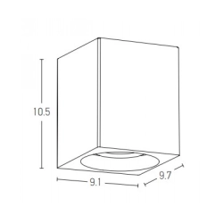 E253 OUTDOOR WALL LAMP 4W CEMENT LIGHT 3000K IP65 Zambelis Lights