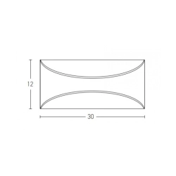 E265 OUTDOOR LED WALL LAMP 11W ALUMINIUM 3000K DARK GREY IP65 Zambelis Lights