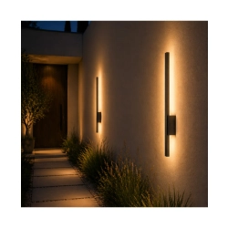 E287-27 OUTDOOR WALL LIGHT LED 12W 2700K ALUMINIUM SANDY BLACK IP65 Zambelis Lights