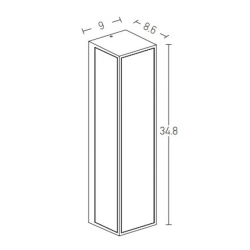 E296 OUTDOOR WALL LIGHT 2XE27 ALUMINUM GRAPHITE IP54 Zambelis Lights