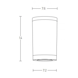 E308 OUTDOOR CELING LAMP 1XGU10 ABS WHITE IP54 Zambelis Lights