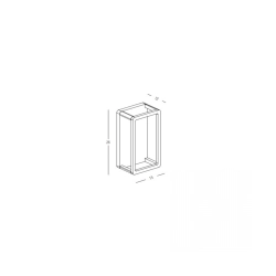 E336 OUTDOOR WALL LIGHT LED 8W 3000K ALUMINIUM GRAPHITE IP65 Zambelis Lights