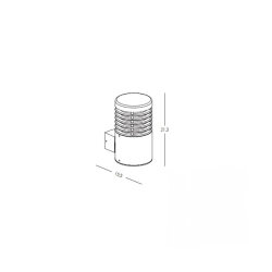 E344 OUTDOOR SCONCE LIGHT LED 10W 3000K ALUMINIUM GRAPHITE IP65 Zambelis Lights