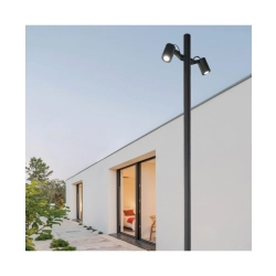 E405 OUTDOOR LAMP POST LED 17W 3000K BLACK ALUMINIUM IP65 Zambelis Lights
