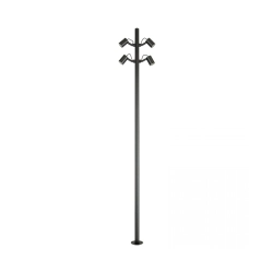 E406 OUTDOOR LAMP POST LED 35W 3000K BLACK ALUMINIUM IP65 Zambelis Lights