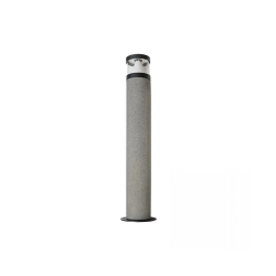 E411 OUTDOOR BOLLARD LED LIGHT 10W 3000K NATURAL CONCRETE- BLACK METAL - PC DIFFUSER IP65 Zambelis Lights