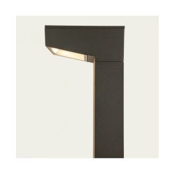 E418 OUTDOOR BOLLARD LED LIGHT 12W 3000K GRAPHITE ASYMMETRIC BEAM ANGLE IP65 Zambelis Lights