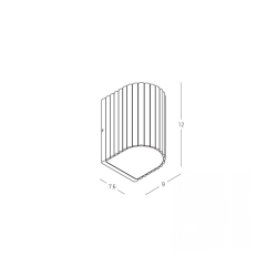 E419 OUTDOOR WALL LED LIGHT 3W 3000K GREY BEIGE ALUMINIUM IP54 Zambelis Lights